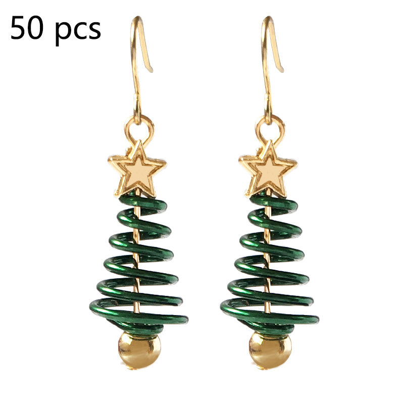 Christmas Earrings Tree Star for Happy Christmas