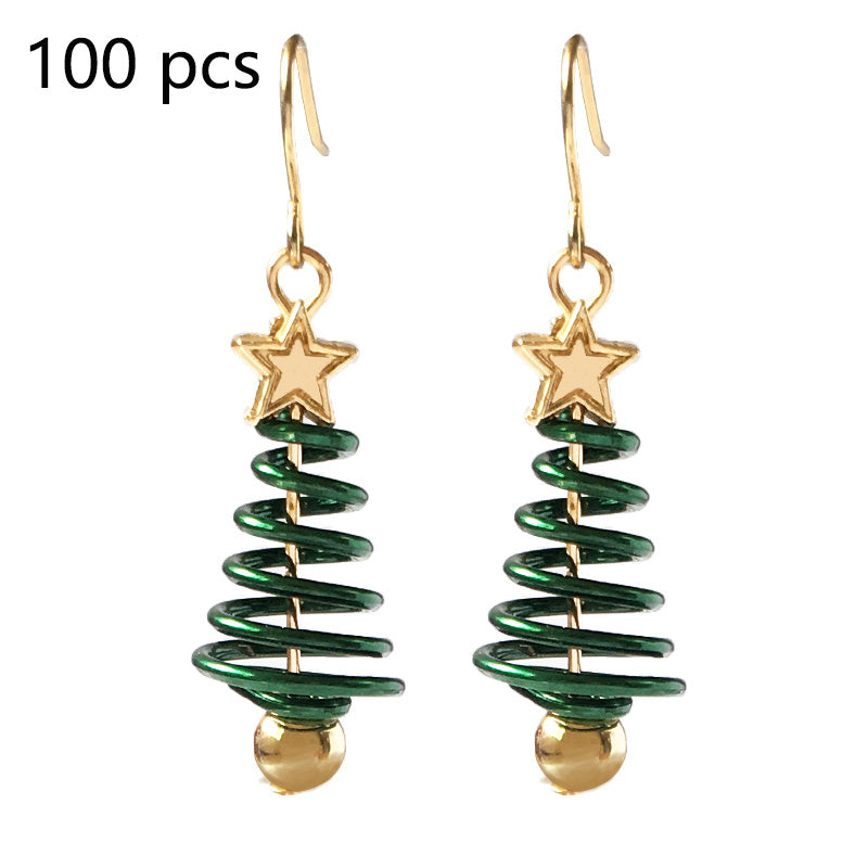 Christmas Earrings Tree Star for Happy Christmas