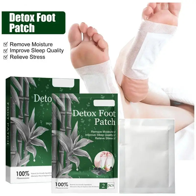 Detox Foot Patches Pads Natural Herbal Relieve Stress Help Sleeping Feet Body Toxins Detoxification Cleansing Pad Health Care