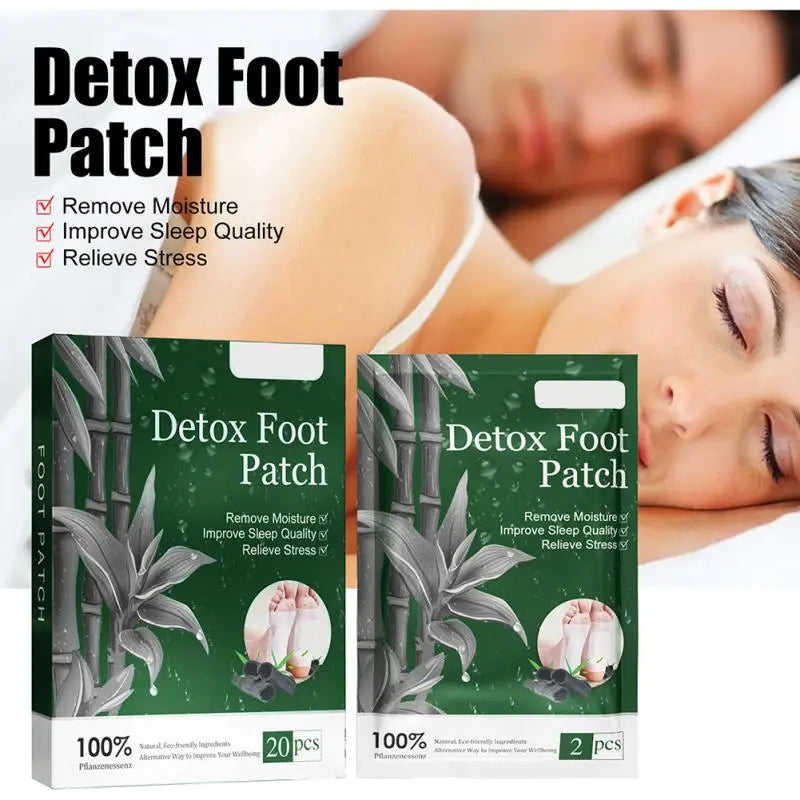 Detox Foot Patches Pads Natural Herbal Relieve Stress Help Sleeping Feet Body Toxins Detoxification Cleansing Pad Health Care