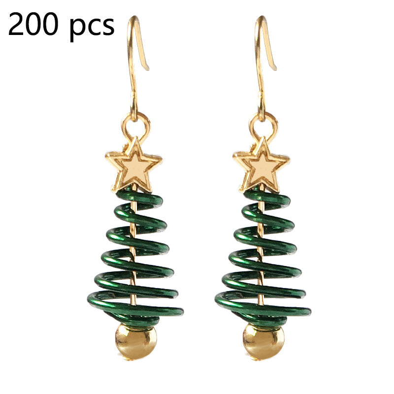 Christmas Earrings Tree Star for Happy Christmas