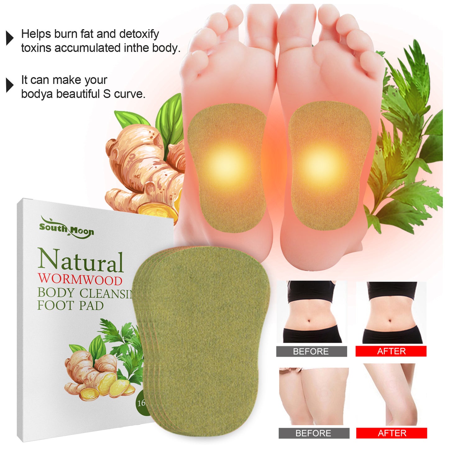 Natural Wormwood Body Cleaning Foot Pad